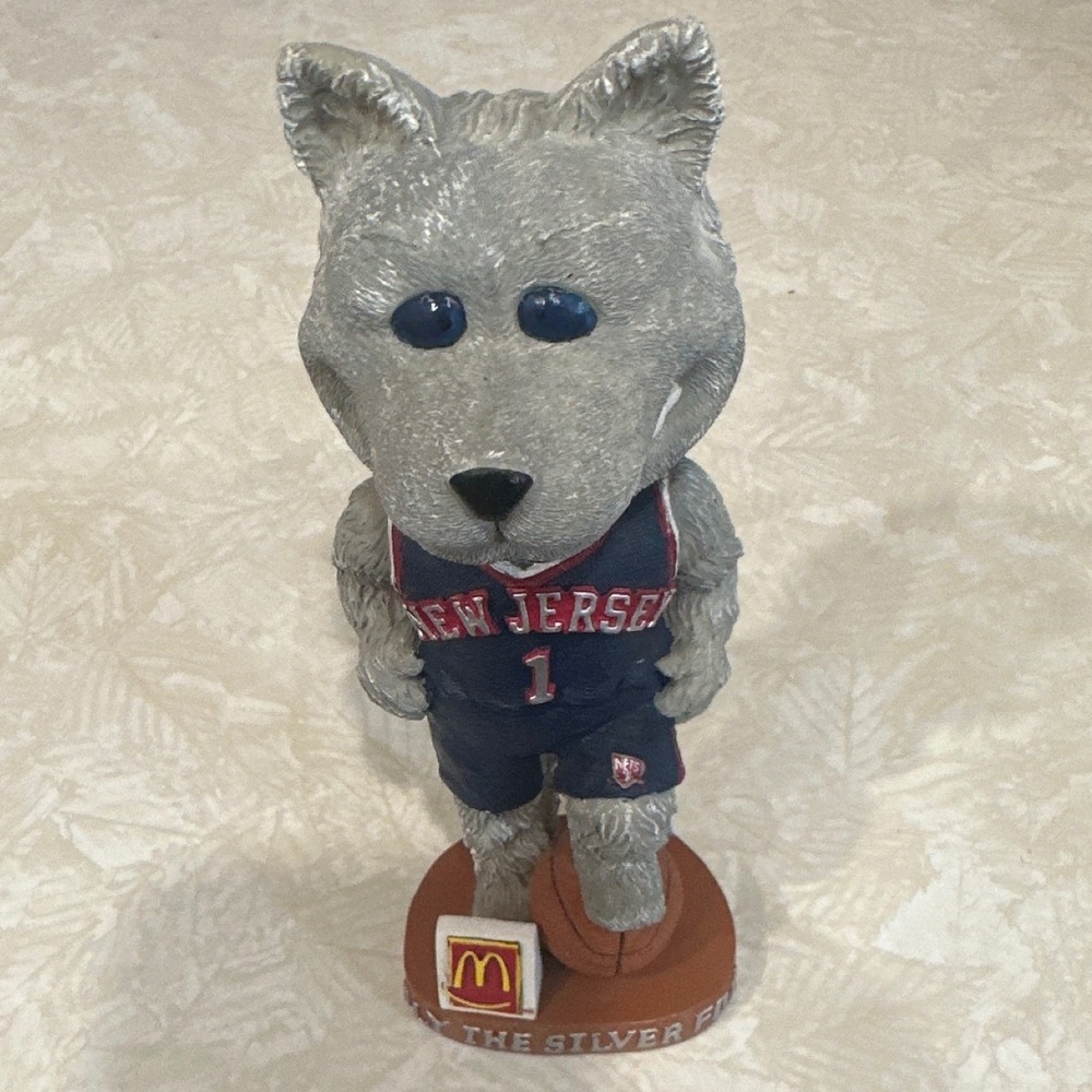 McDonalds Bobblehead Unisex OS Blue Excellent Sly the Silver Fox NJ Nets 2001